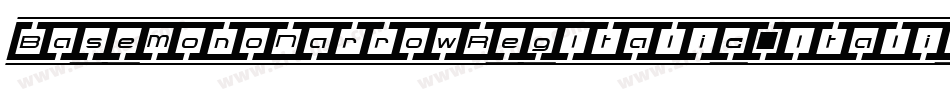 BaseMonoNarrowRegItalic Italic字体转换